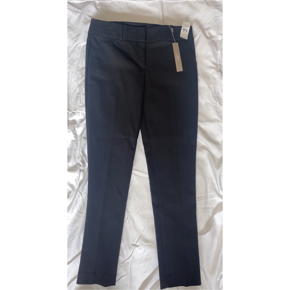 Loft Black Marisa Skinny Ankle Length Work Pants